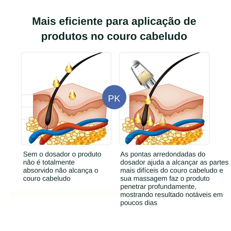 Dosador de Óleos e Massageador Flow Capilar